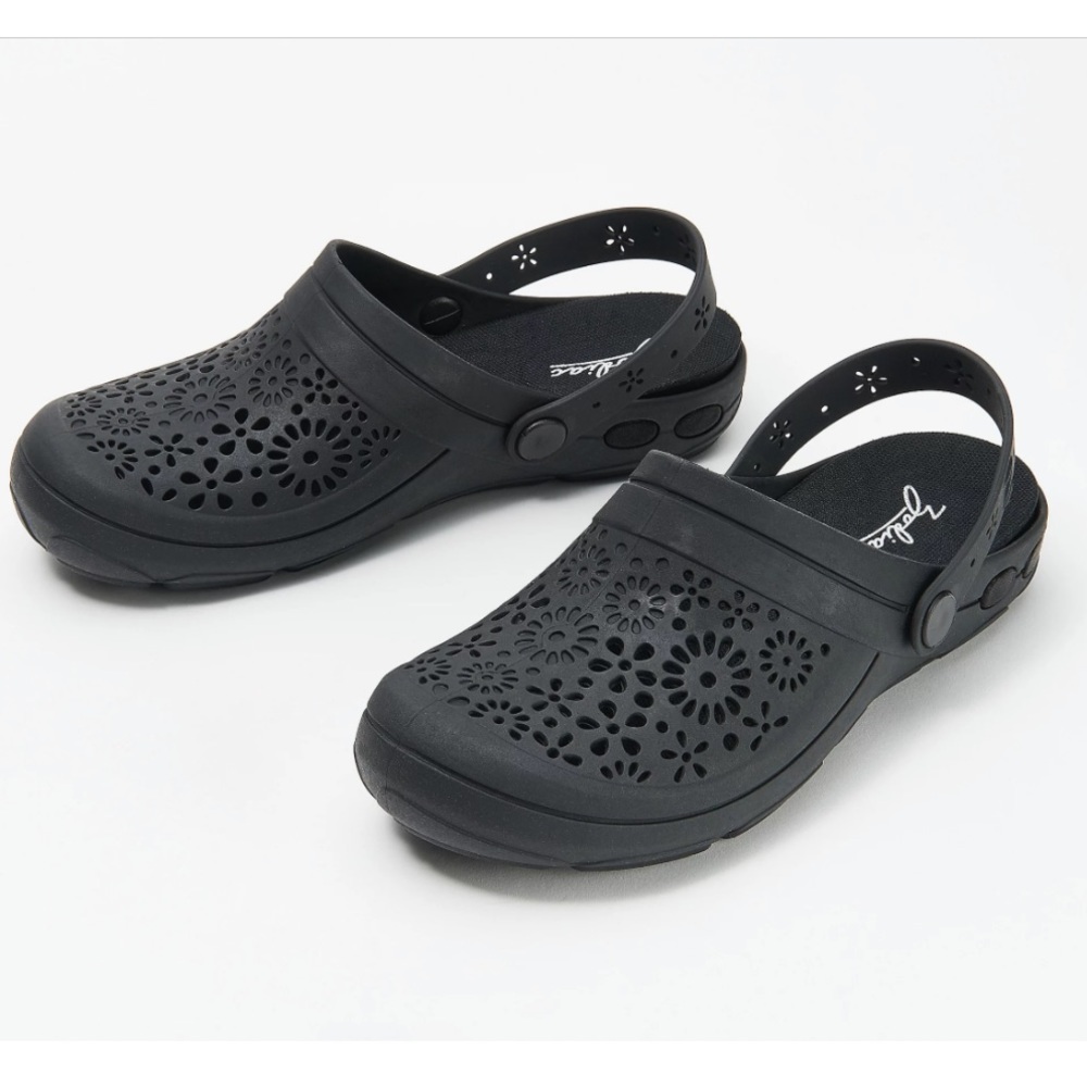 ZODIAC Swivel Strap Clogs-Floral In Black 9M - Picture 2 of 12